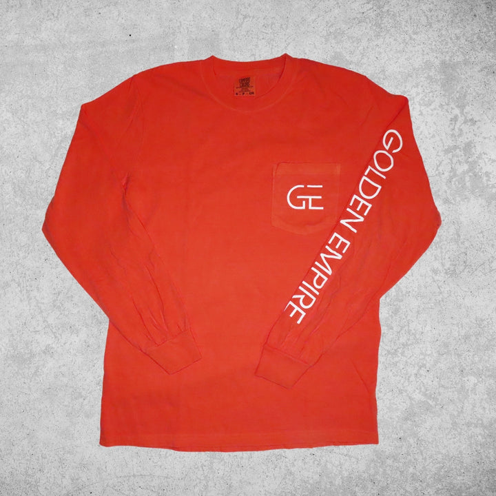 Long Sleeve Pocket Tee - Salmon