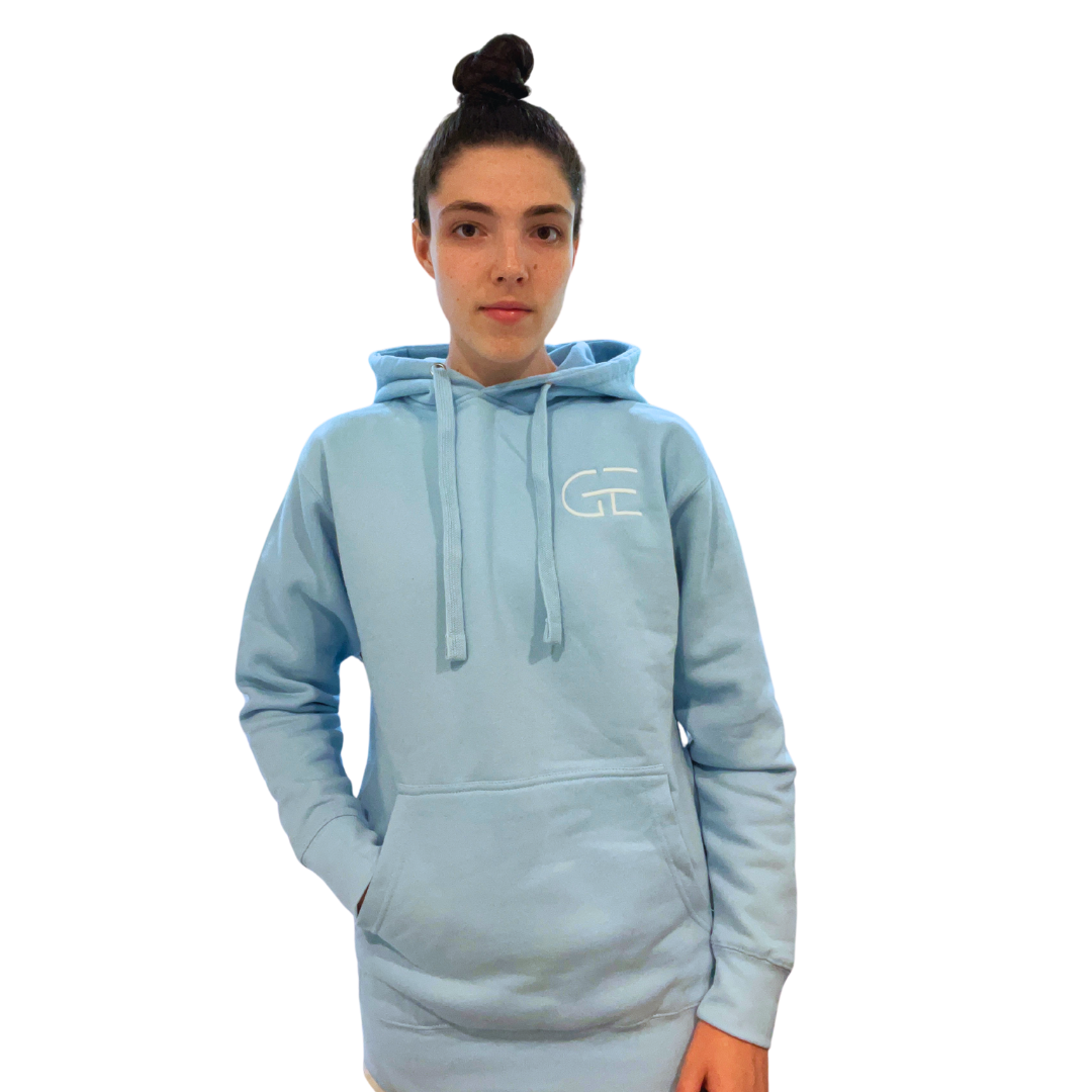 Embroidered Logo Hoodie (Sky Blue)